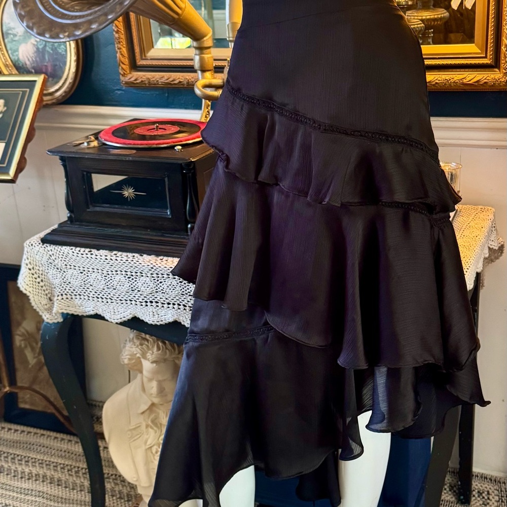 Allison  Black Tiered Skirt